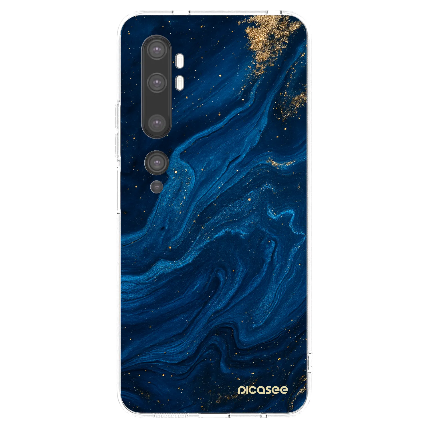 Picasee silikonska prozirna maskica za Xiaomi Mi Note 10 (Pro) - Blue