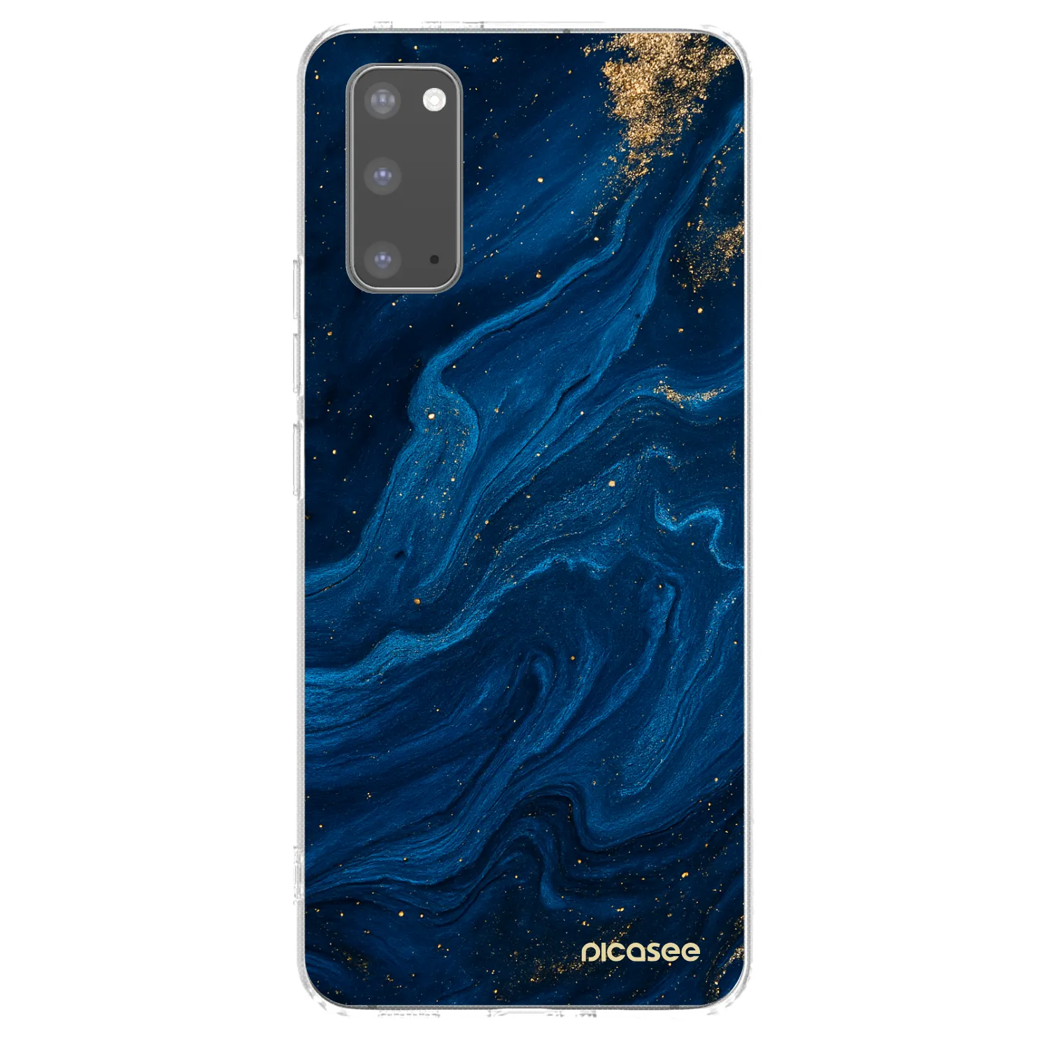 Picasee silikonska prozirna maskica za Samsung Galaxy S20 G980F - Blue