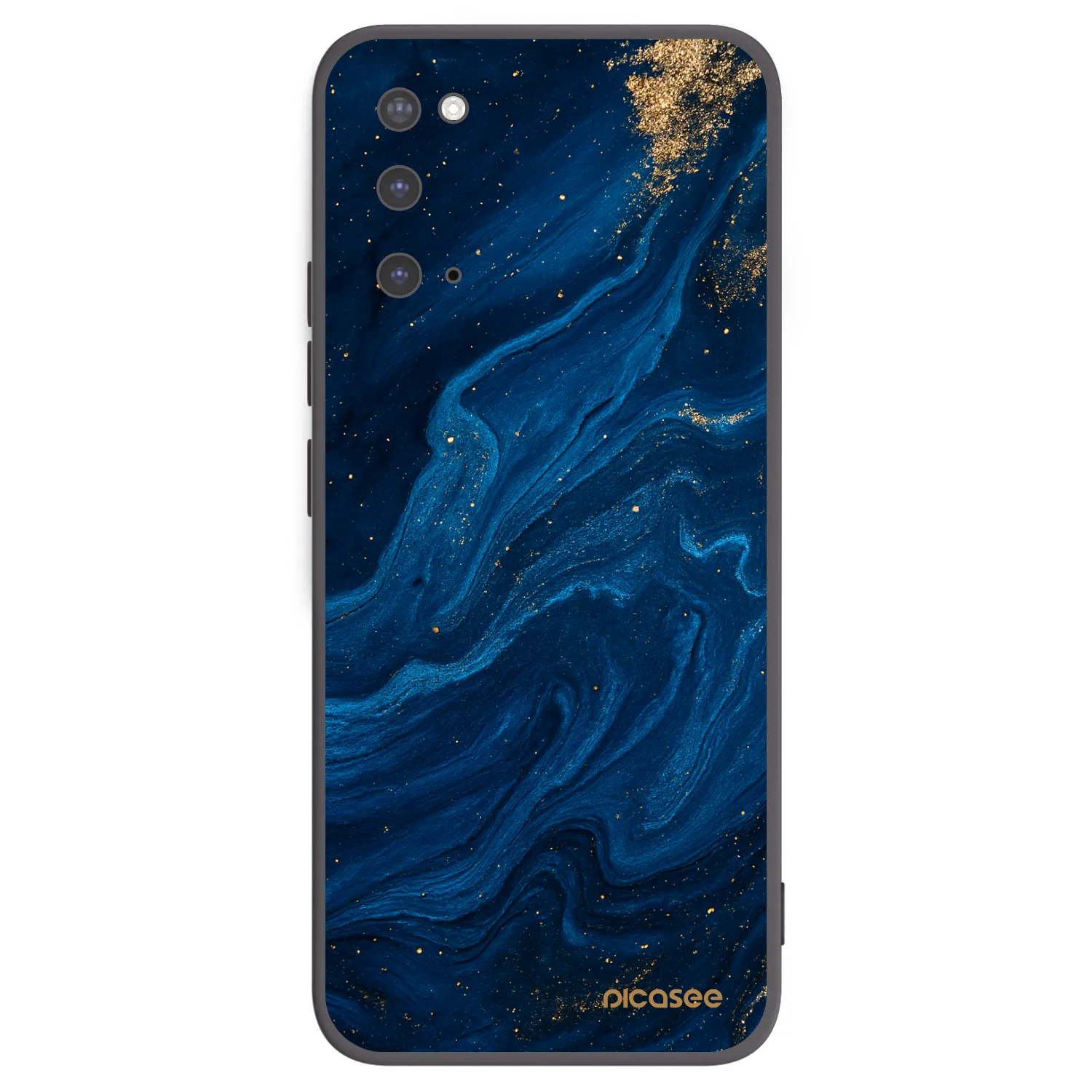 Picasee crna silikonska maskica za Samsung Galaxy S20 G980F - Blue