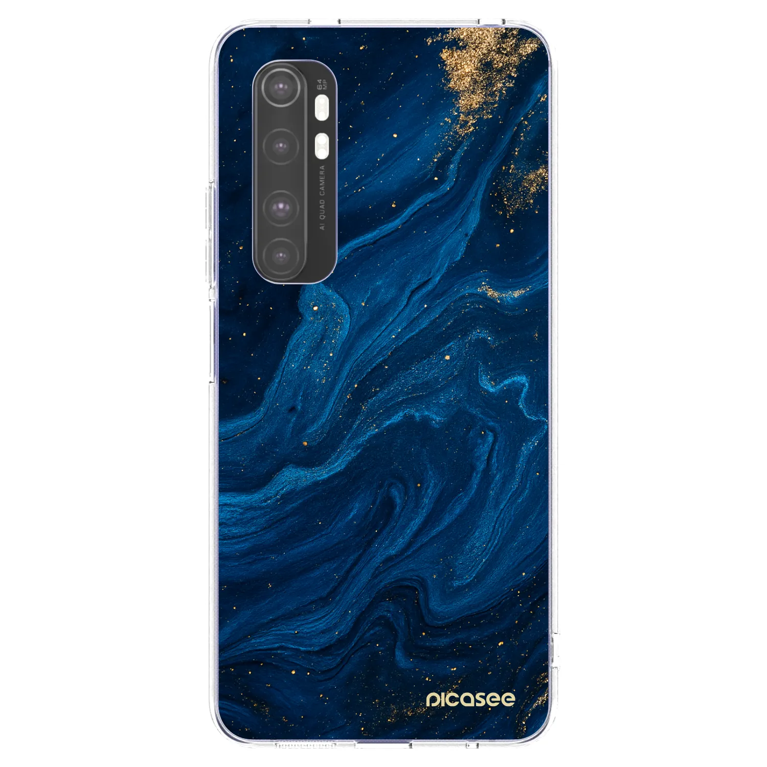 Picasee silikonska prozirna maskica za Xiaomi Mi Note 10 Lite - Blue