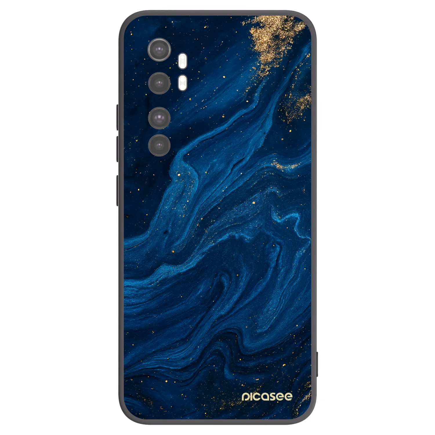 Picasee crna silikonska maskica za Xiaomi Mi Note 10 Lite - Blue