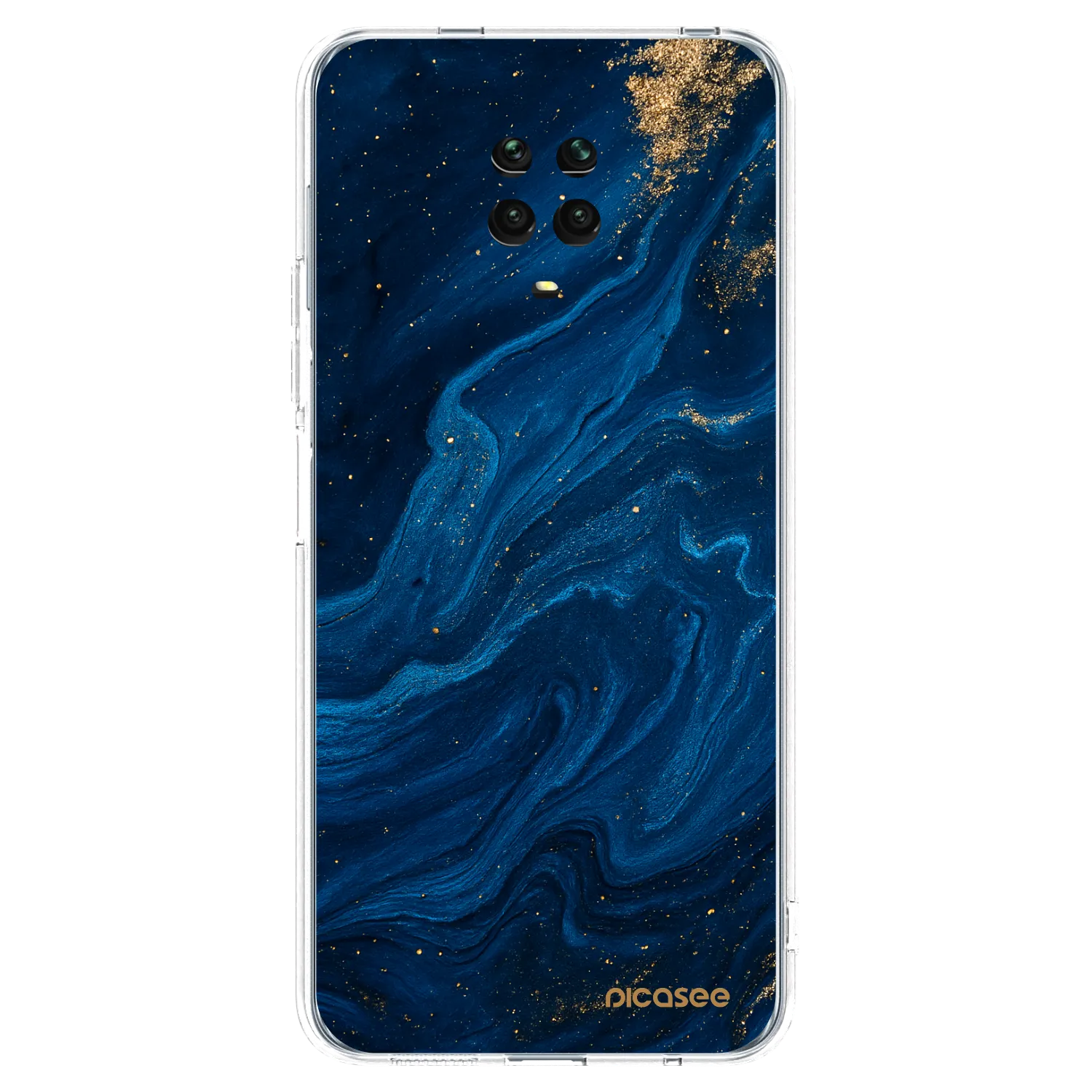 Picasee silikonska prozirna maskica za Xiaomi Redmi Note 9S - Blue