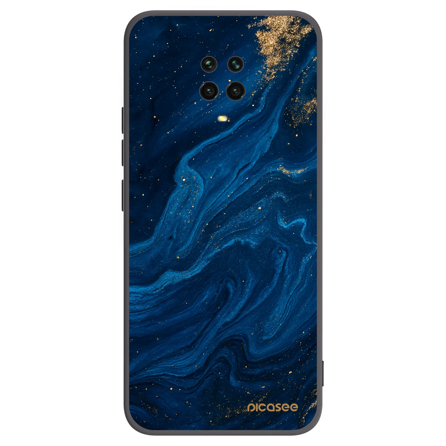 Picasee crna silikonska maskica za Xiaomi Redmi Note 9S - Blue