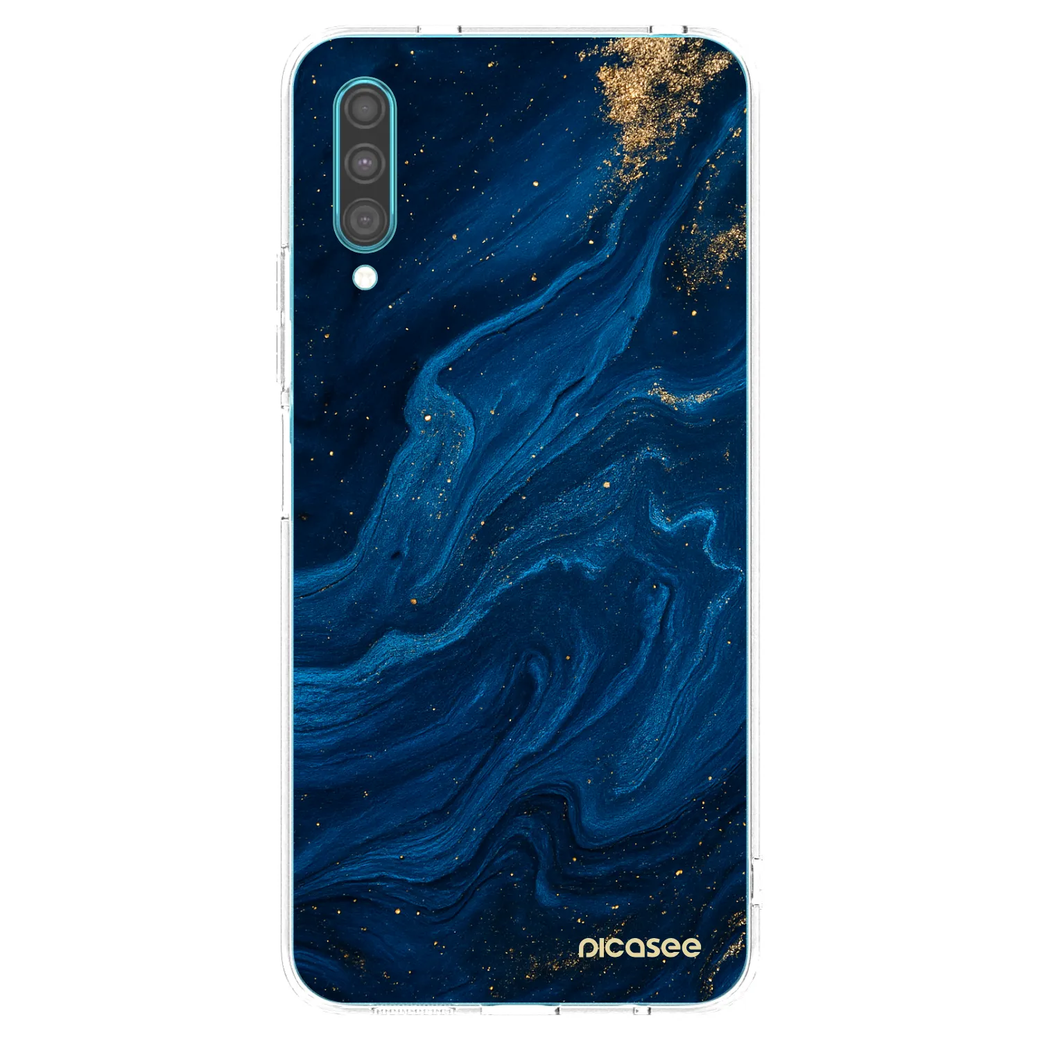 Picasee silikonska prozirna maskica za Samsung Galaxy A30s A307F - Blue