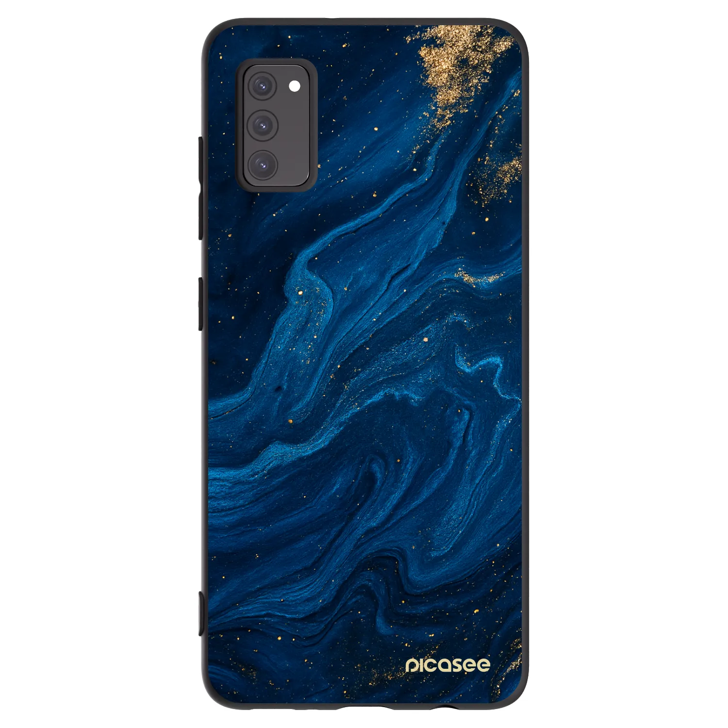 Picasee crna silikonska maskica za Samsung Galaxy A41 A415F - Blue