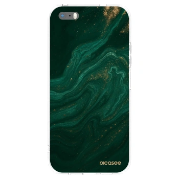 Picasee silikonska prozirna maskica za Apple iPhone 5/5S/SE - Green