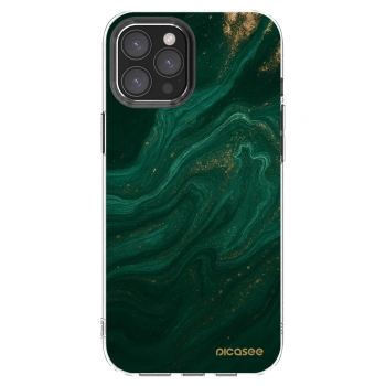Picasee silikonska prozirna maskica za Apple iPhone 12 Pro Max - Green