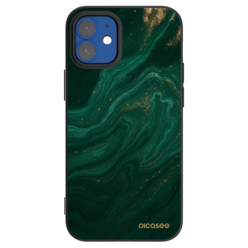 Picasee crna silikonska maskica za Apple iPhone 12 mini - Green