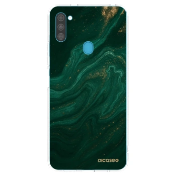 Picasee silikonska prozirna maskica za Samsung Galaxy M11 - Green