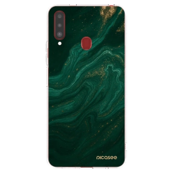 Picasee silikonska prozirna maskica za Samsung Galaxy A20s - Green