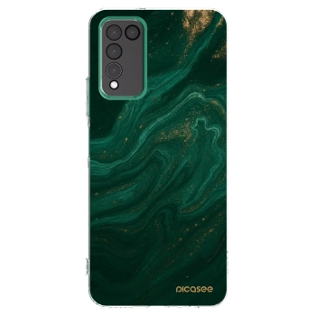 Picasee silikonska prozirna maskica za Honor 10X Lite - Green