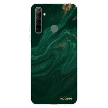 Picasee silikonska prozirna maskica za Realme 6i - Green
