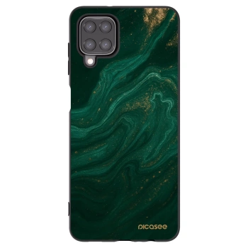 Picasee crna silikonska maskica za Samsung Galaxy A12 A125F - Green