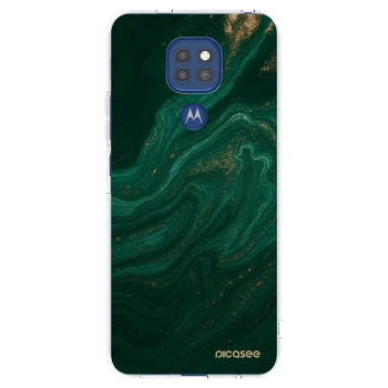 Picasee silikonska prozirna maskica za Motorola Moto G9 Play - Green