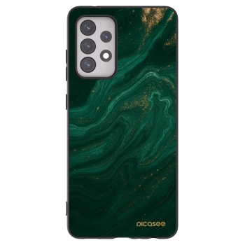 Picasee crna silikonska maskica za Samsung Galaxy A52 5G A525F - Green