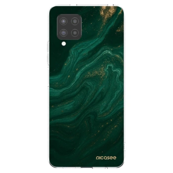 Picasee silikonska prozirna maskica za Samsung Galaxy A42 A426B - Green
