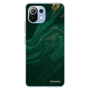 Picasee silikonska prozirna maskica za Xiaomi Mi 11 Lite - Green