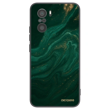 Picasee crna silikonska maskica za Xiaomi Poco F3 - Green