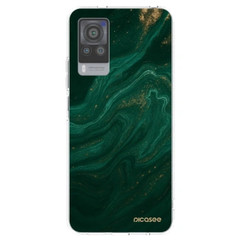 Picasee silikonska prozirna maskica za Vivo X60 Pro 5G - Green
