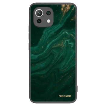 Picasee crna silikonska maskica za Xiaomi 11 Lite 5G NE - Green