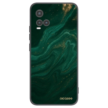 Picasee crna silikonska maskica za Vivo Y33s - Green