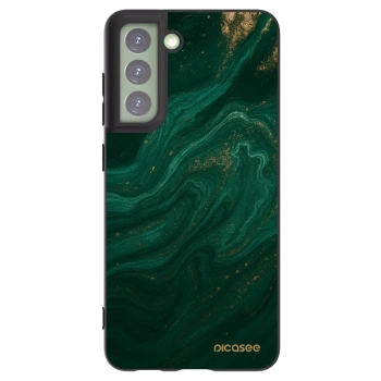 Picasee crna silikonska maskica za Samsung Galaxy S21 FE 5G - Green