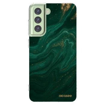 Picasee silikonska prozirna maskica za Samsung Galaxy S21 FE 5G - Green