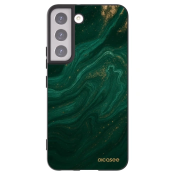 Picasee crna silikonska maskica za Samsung Galaxy S22 5G - Green