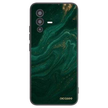 Picasee crna silikonska maskica za Vivo V23 5G - Green