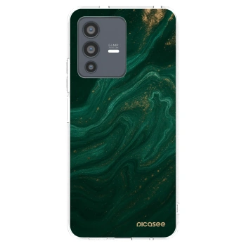 Picasee silikonska prozirna maskica za Vivo V23 5G - Green
