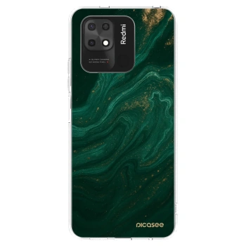 Picasee silikonska prozirna maskica za Xiaomi Redmi 10C - Green