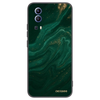 Picasee crna silikonska maskica za Vivo Y52 5G - Green