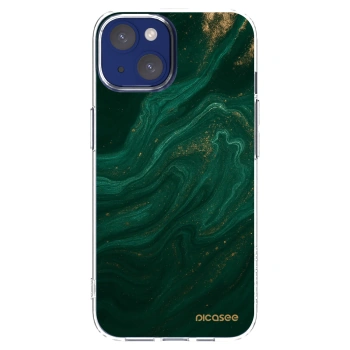 Picasee silikonska prozirna maskica za Apple iPhone 14 - Green