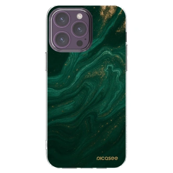 Picasee silikonska prozirna maskica za Apple iPhone 14 Pro Max - Green