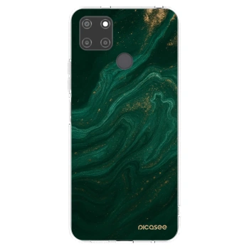 Picasee silikonska prozirna maskica za Realme C21Y - Green