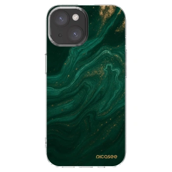Picasee silikonska prozirna maskica za Apple iPhone 15 - Green