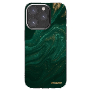 Picasee silikonska prozirna maskica za Apple iPhone 15 Pro - Green