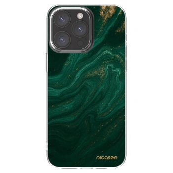 Picasee silikonska prozirna maskica za Apple iPhone 15 Pro Max - Green