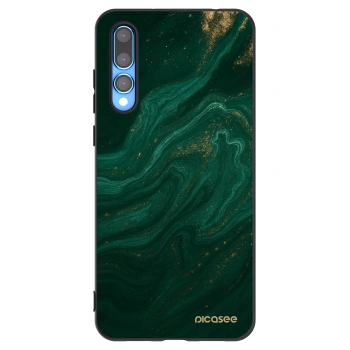 Picasee crna silikonska maskica za Huawei P20 Pro - Green