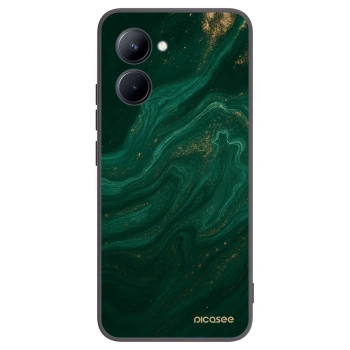 Picasee crna silikonska maskica za Realme C33 (2023) - Green