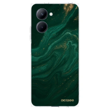 Picasee silikonska prozirna maskica za Realme C33 (2023) - Green