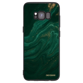 Picasee crna silikonska maskica za Samsung Galaxy S8 G950F - Green
