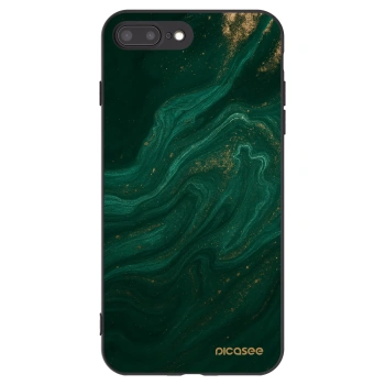 Picasee crna silikonska maskica za Apple iPhone 7 Plus - Green