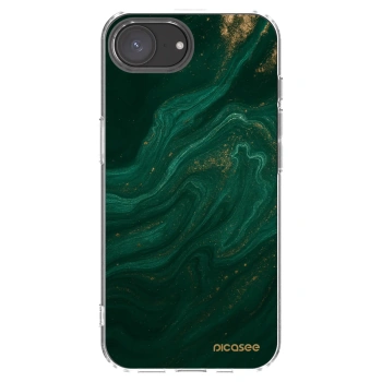 Picasee silikonska prozirna maskica za Apple iPhone 16e - Green