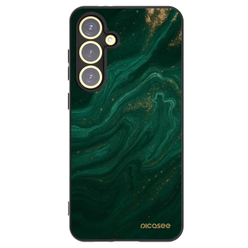 Picasee crna silikonska maskica za Samsung Galaxy S24 FE S721B - Green