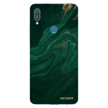 Picasee silikonska prozirna maskica za Huawei Y7 2019 - Green