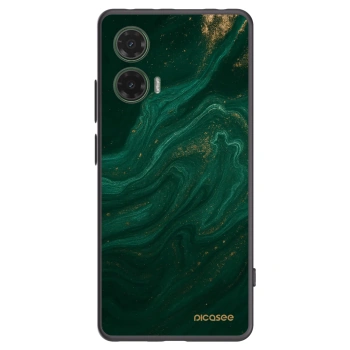 Picasee crna silikonska maskica za Motorola Moto G35 5G - Green