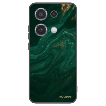 Picasee crna silikonska maskica za Xiaomi Redmi Note 14S - Green