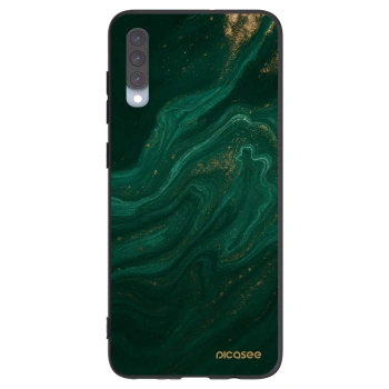 Picasee crna silikonska maskica za Samsung Galaxy A70 A705F - Green
