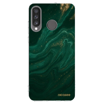 Picasee silikonska prozirna maskica za Huawei P30 Lite - Green